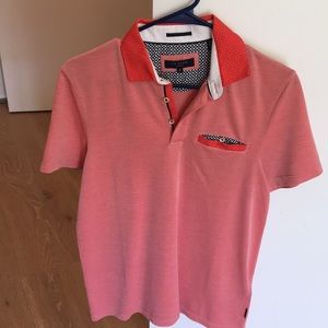 Ted Baker polo, salmon color, size 2